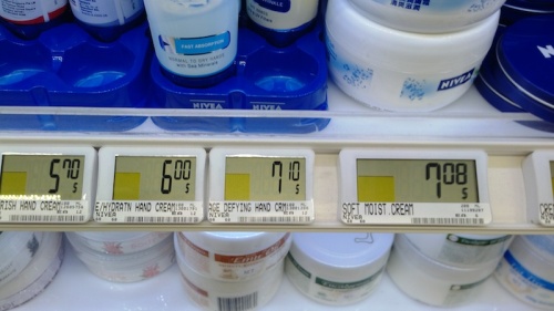 Electronic prices in supermarket - futuristic! 